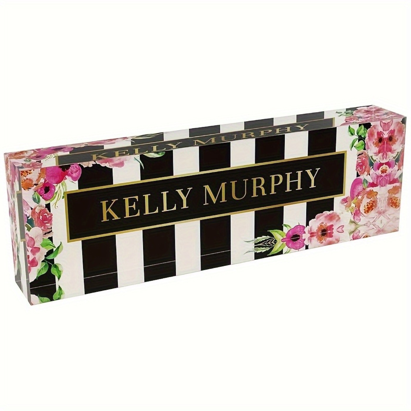 2D Flat Acrylic Nameplate, Flo - مراجعة Desk Name Plate وسعره