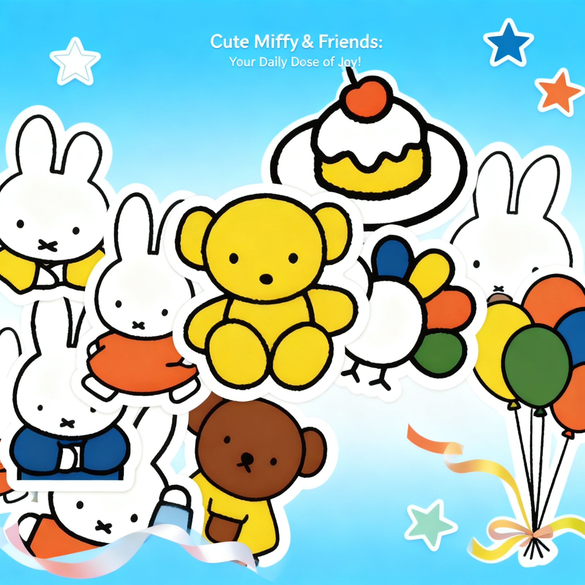 Cute Miffy Stickers Cartoon Ra - مراجعة Memo Pad Sticky وسعره